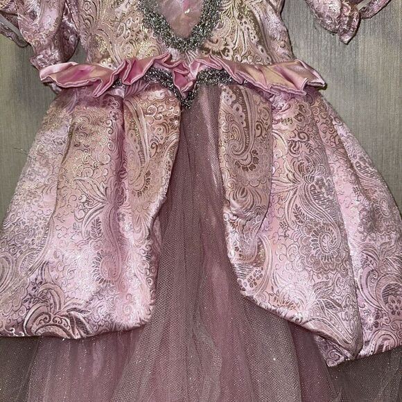 Girls Sz 6 Wishcraft Pink Formal Princess Dress Renassaince Gown Style Fancy - Picture 8 of 9